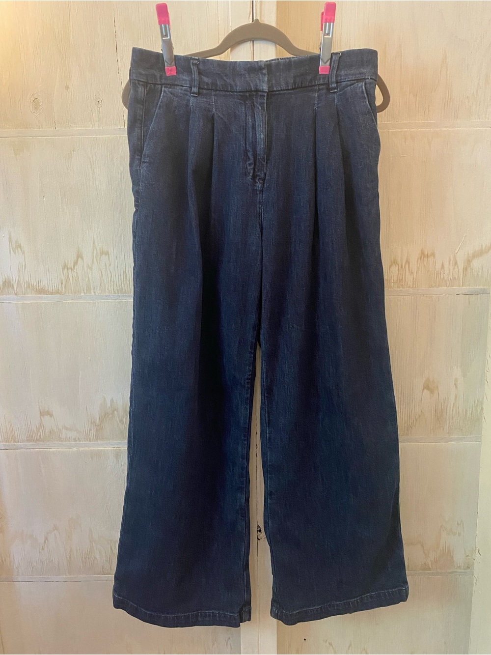 American Eagle Outfitters Wide-Leg Jeans in Dark Blue Size 4